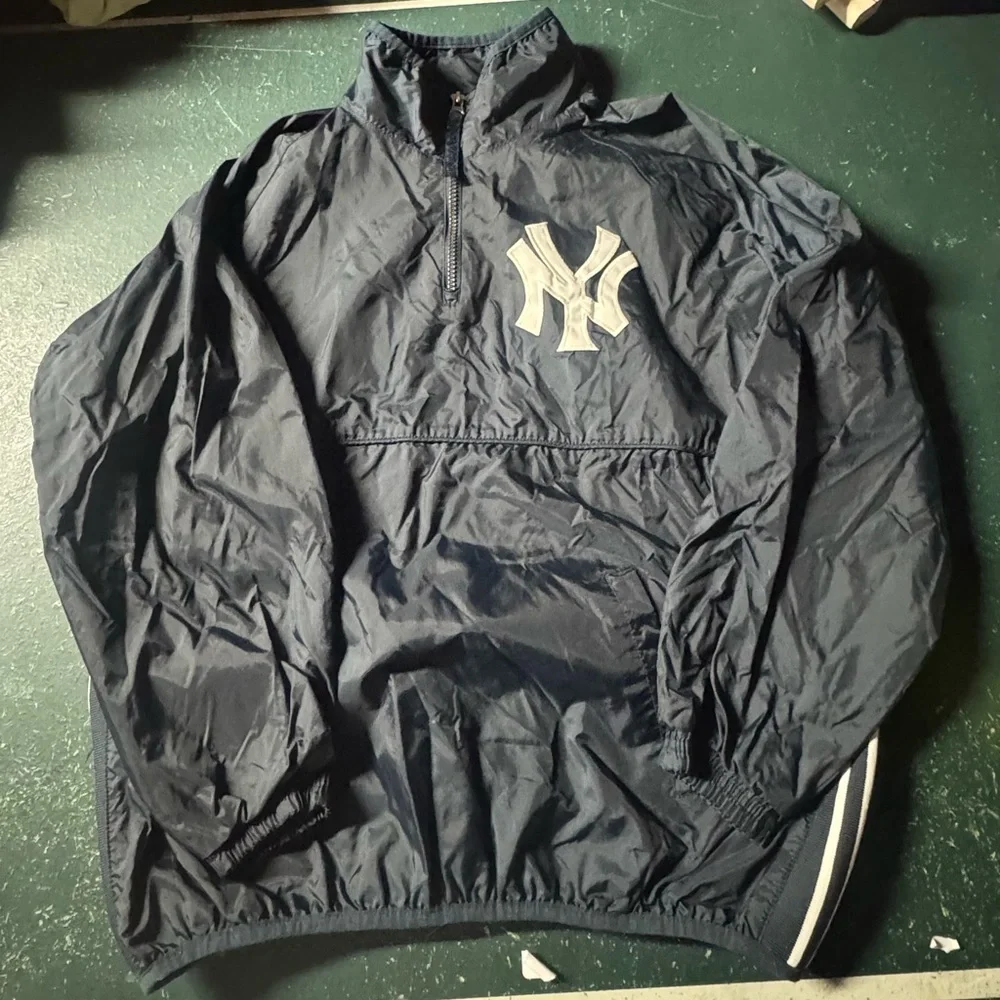 Vintage Youth Large MLB New York Yankees Lightweight 1/4 Zip Windbreaker